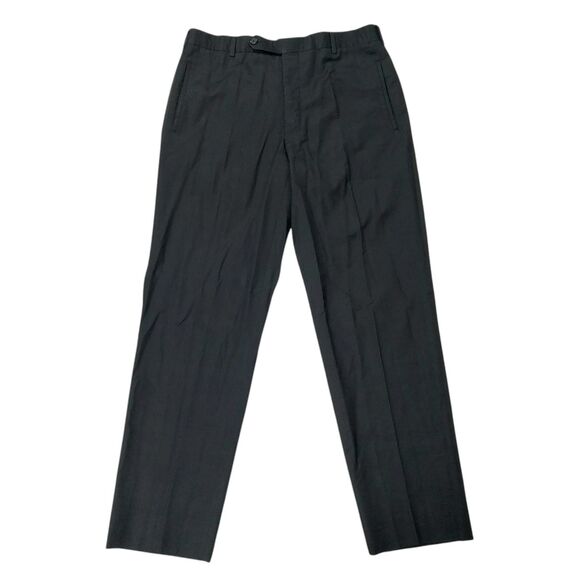 Prada Pants Mens 34x31 Black Button Comfort Flat Front Cotton Blend Luxury Italy - Picture 1 of 12